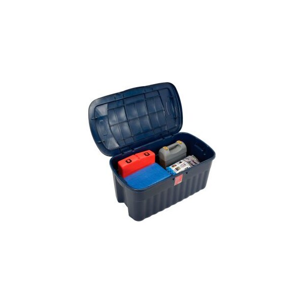 United Solutions Storage Tote, 40 gal, 36-7/8 in L x 21-3/16 in W x 18-5/16 in H, Dark Indigo Metallic, 6 PK RMRT400001 - main